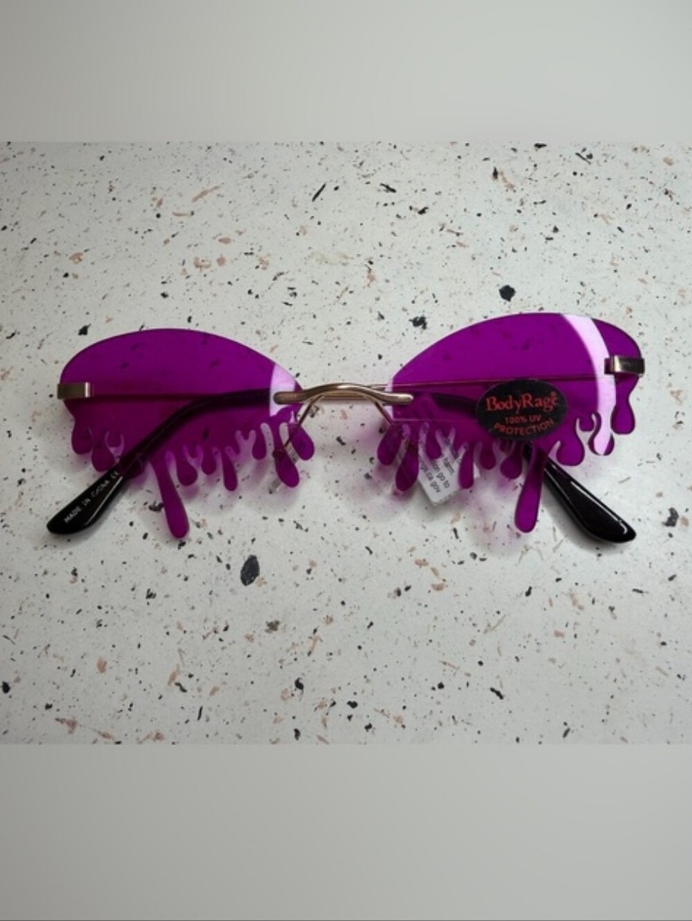 New Bodyrage Drip Rimless Sunglasses Purple